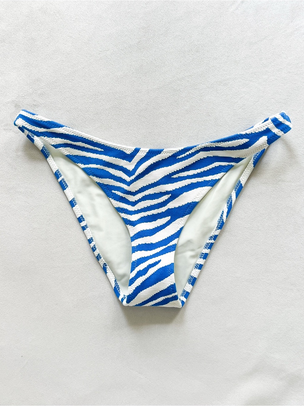 triangl swimwear Blue and White Zebra Print Bikini Bottom